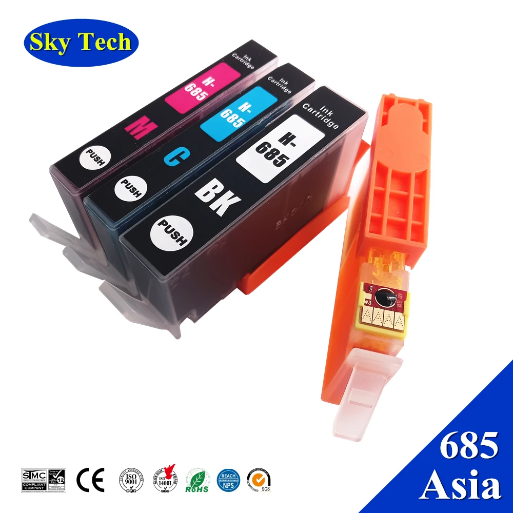 Картриджи Sky 685 совместимые чернила для Hp Deskjet 4615 5525 3525 6525 4625 [для принтера на рынке