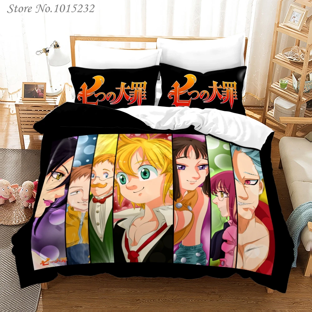 The Seven Deadly Sins 3D Printed Bedding Set Duvet Covers Pillowcases Comforter Bedding Set Bedclothes Bed Linen 04 