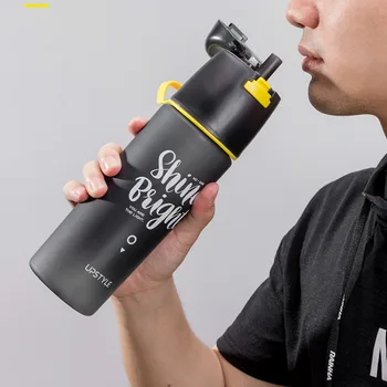 

Plastic Frosted Water Bottle Straw Sports Outdoor Portable Large Drinks Water Bottle Butelka Na Wode Camping Equipment DE50SP