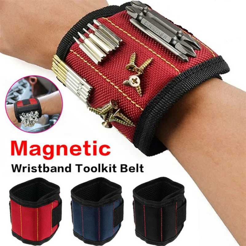 Multifunction  Magnetic Wristband Tool bag Belt with Strong Magnets for Holding Screws Drill Bits Wrist Bracelet roller cabinet