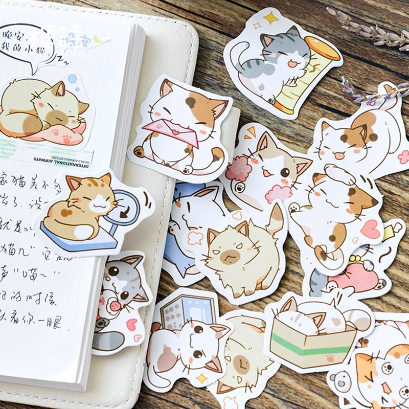 45 pcs cute anime kawaii stickers kawaii drink stickers set paper cartoon fridge stickers for kids diy scrapbooking panda set stickers aliexpress
