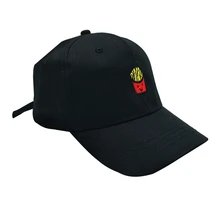 Бейсбольная кепка женская мужская хлопковая шляпа с вышивкой картофеля фри головной убор Спортивная одежда на открытом воздухе с регулируемой задней застежкой