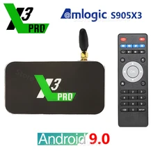 X3 برو X3 مكعب Amlogic S905X3 أندرويد 9.0 صندوق التلفزيون 2GB 4GB DDR4 16GB 32GB ROM 2.4G 5G واي فاي 1000M LAN بلوتوث 4K HD مشغل الوسائط
