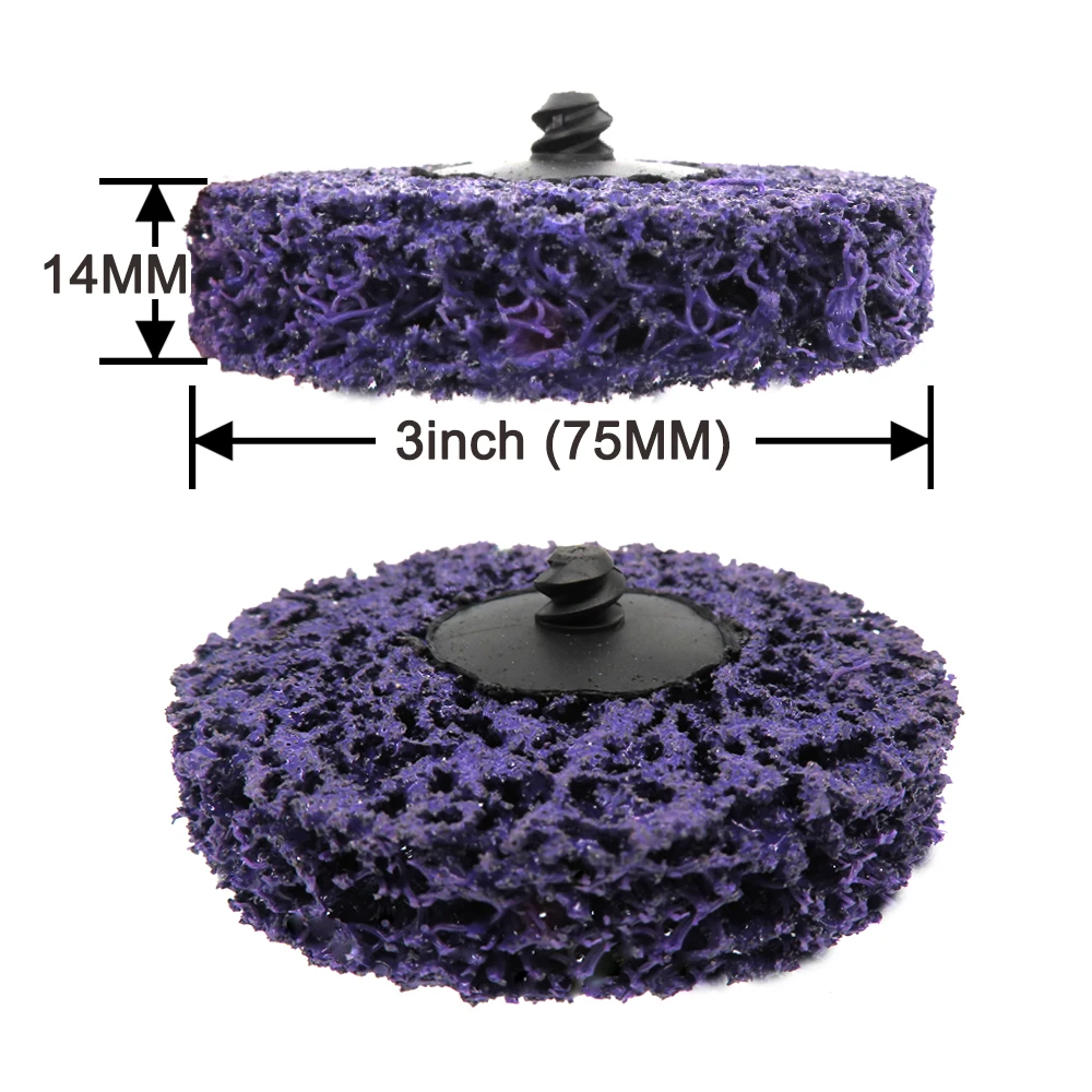 11PCS 3 Inch 75mm Quick Change Roloc Abrasive Disc Easy Strip & Clean Grinding Wheels+1pcs Lock Sanding Disc for Rust Removal