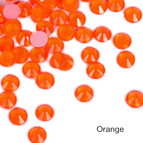 Фосфоресцирующие блестящие стразы без горячей фиксации неоновые стразы фосфоресцирующие электрические блестящие камни украшения для дизайна ногтей B3849 - Цвет: Orange