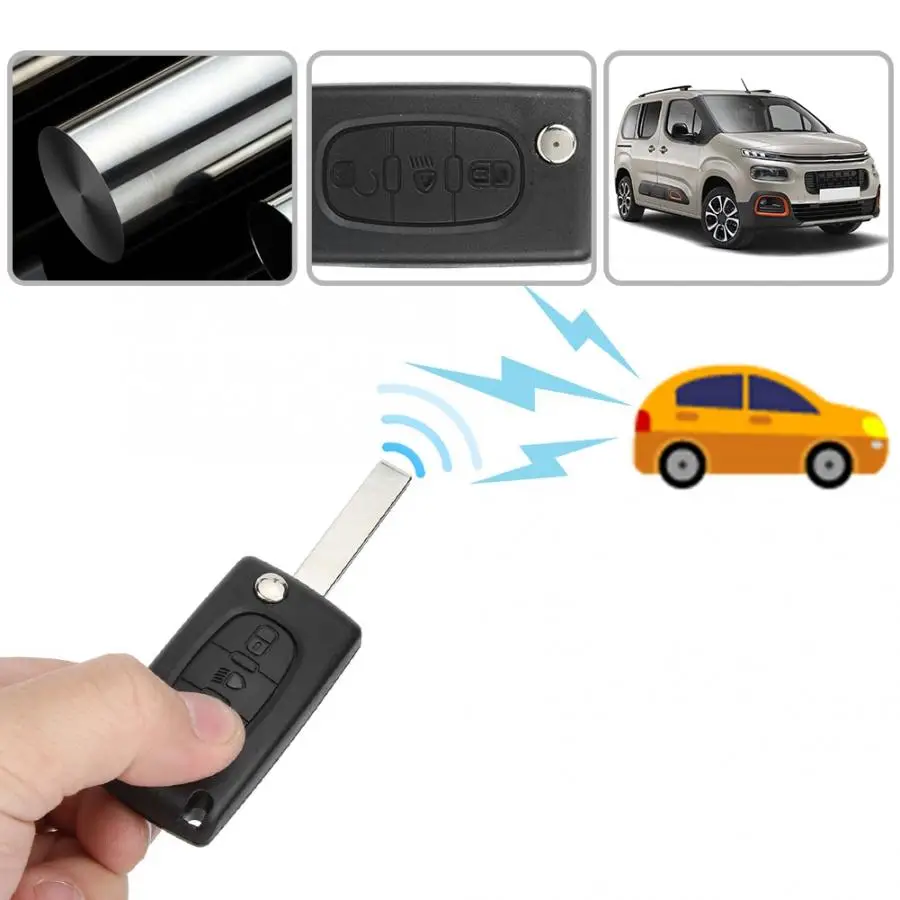 3 кнопки черный ключ дистанционного управления подходит для Citroen Berlingo C5 C4 C3 C2 Picasso авто аксессуары