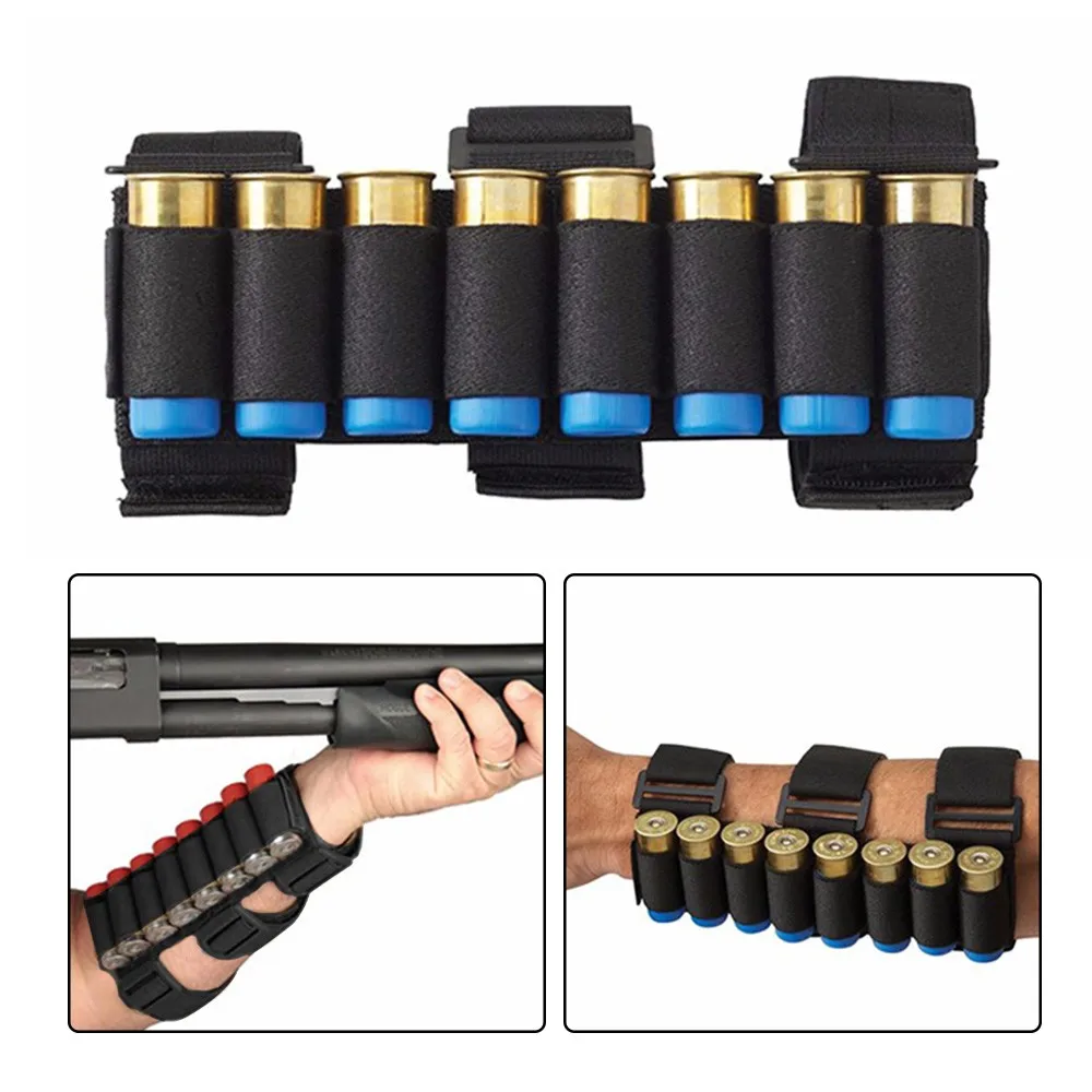 8 Round Arm Rifle Bullet Pouch Ammo Holder Tactical Hunting Shotgun Shells Bag