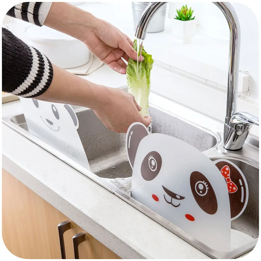 sories Vegetable Prevent Water Splashing Out Cute Bear Sink Splash-proof Flap Water Barrier Dropshipping