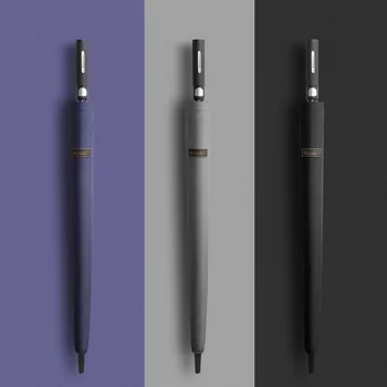 

Automatic 8k Straight Long Umbrella Windproof Strong Handle Rain Umbrella Women Men Business Brand Glassfiber Paraguas