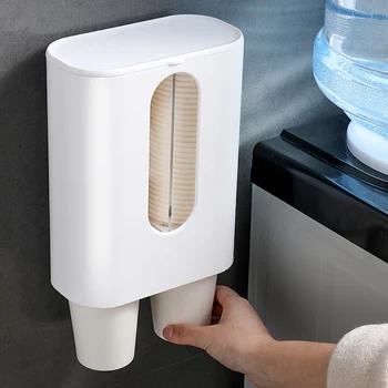 

Paper Cup Storage Stand Water Cup Coffee Cup Dispenser Container Self-Adhesive Disposable Cup Pull Type Dispenser For Home Hotel
