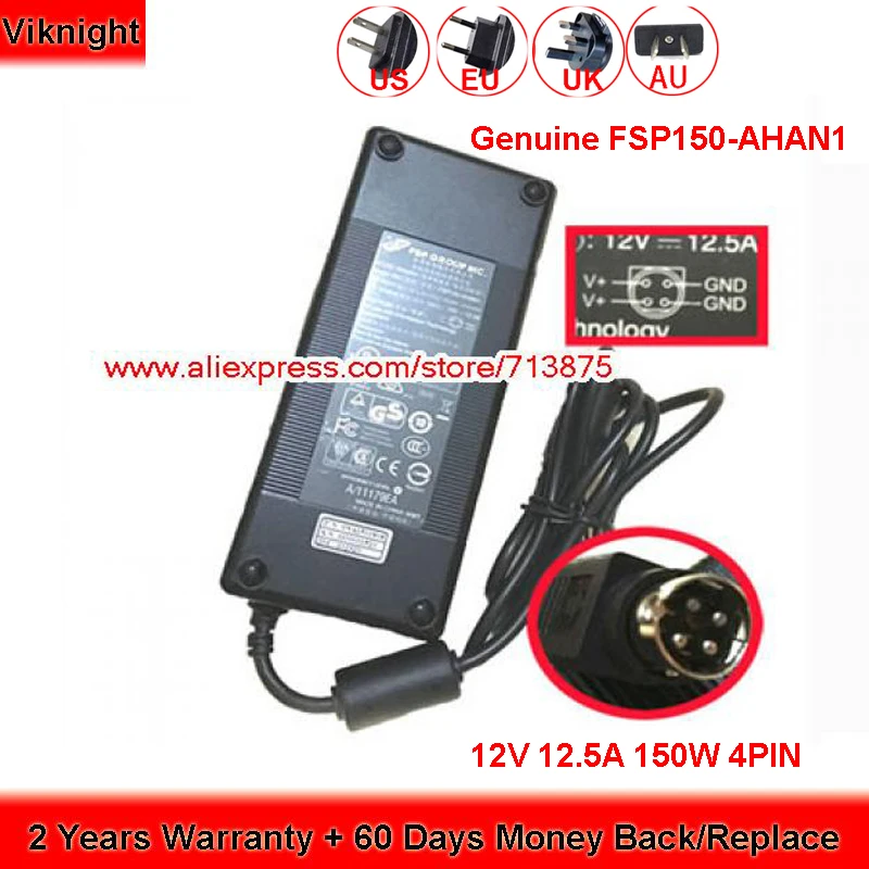Genuine 150W Charger FSP150-AHAN1 12V 12.5A AC Adapter for FSP V55 V35 FSP150-AHB Laptop Power Supply | Компьютеры и офис