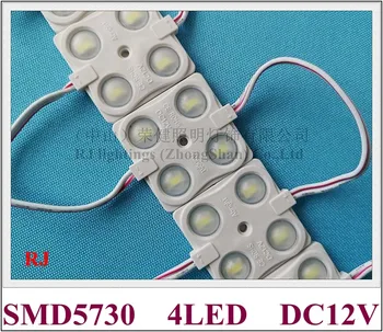 

injection LED module IP65 LED light module for sign letters DC12V SMD5730 4LED 2W 200lm 37mm*37mm*6mm aluminum PCB CE ROHS
