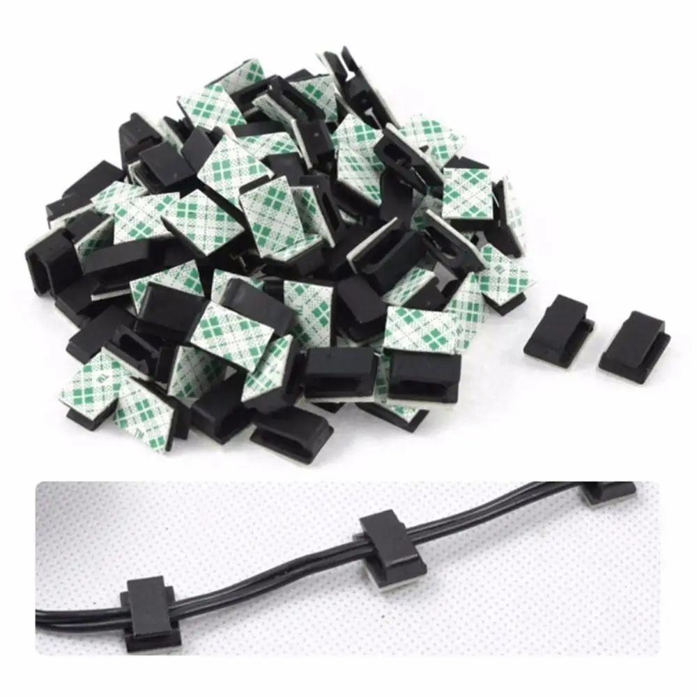 

Desk Wall Wire Clip USB Wire Cable Line Fastener Clip Tie Organizer Clamps Retainer Lines Clamp Holders Fixed Clips R8D3