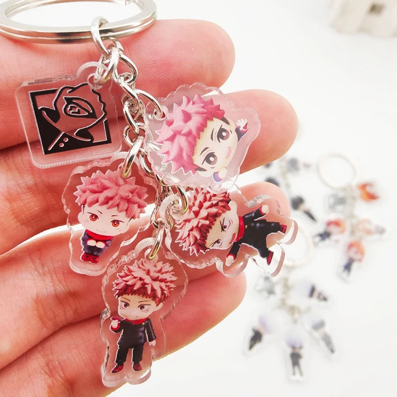 Anime Jujutsu Kaisen Lanyard Keychain Cartoon Figure Laser Satoru Yuji  Itadori Streamer Bag Pendant Keyring Keychain Lanyard