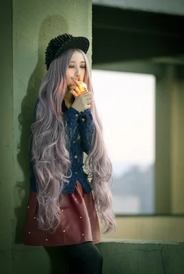 Cosplay&ware 100cm Women’s Lady Long Curly Wavy Hair Purple Wig Cosplay Full Wigs Halloween Costume Party Lolita -Zentai shop online H611be6ef1c874209a677f38c6622212c1.jpg