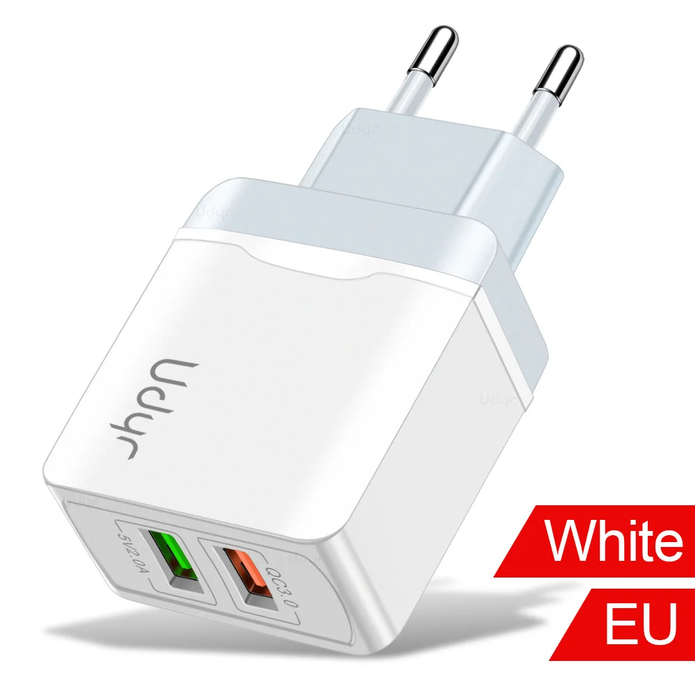 Udyr быстрое зарядное устройство quick charge 3,0 QC 18 Вт USB зарядное устройство для iPhone QC3.0 настенное зарядное устройство для samsung s10 Xiaomi Mi 9 зарядное устройство для телефона - Тип штекера: White EU Plug