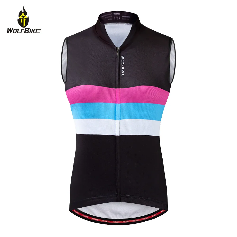 WOSAWE летний женский облегающий жилет для велоспорта Джерси Светоотражающие ремни