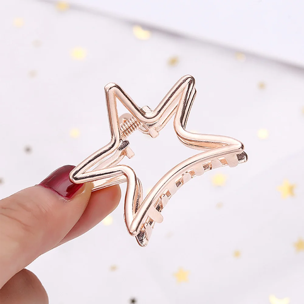 A rose gold 9 стилей 2 цвета геометрические коготь для волос для женщин девушек зажимы для волос Краб металлические золотые шпильки для волос аксессуары заколки для волос орнамент - Окраска металла: A rose gold