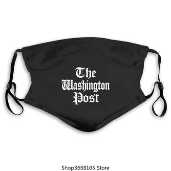 

DIE SCHWARZE WASHINGTON POST LOGO Maske S-4XL BASIC Masken ALSTYLE NEWSPAPER NEUE Masken Waschbare winddichte Anti-Staub-Masken