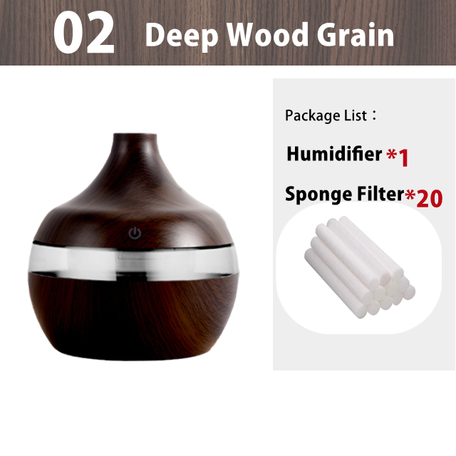 Air Humidifier Essential Oil Diffuser Aroma Ultrasonic Wood Grain USB LED Mini Mist Maker Home Smell for Xiaomi