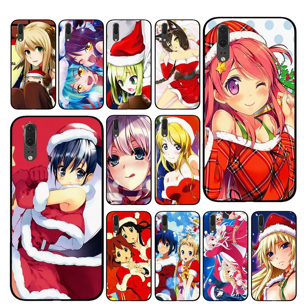 Christmas Girl Luxury Phone Cases For Huawei Honor V9 V10 8 9 10 8X 5A 7A 5X Play Lite | Мобильные телефоны и аксессуары