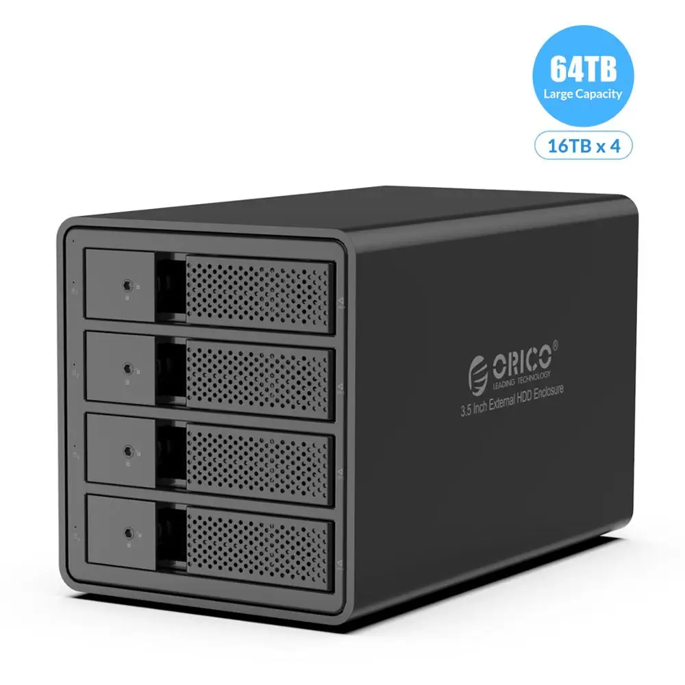 ORICO 95 Series 4 Bay 3.5'' SATA to USB 3.0 HDD Docking Station With 150W/72W Internal Power Adaper Aluminum HDD Case