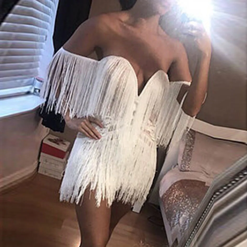 High-quality-2017-new-word-collar-strapless-bandage-dress-wrist-V-collar-collar-Subu-hip-mini