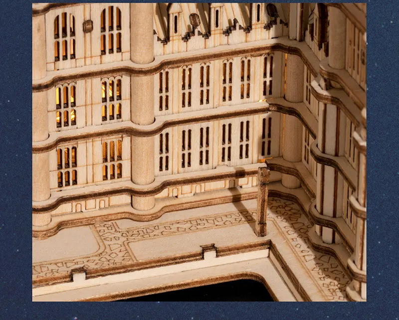 3D Wooden Puzzle Game Big Ben Tower Bridge Pagoda Building Model