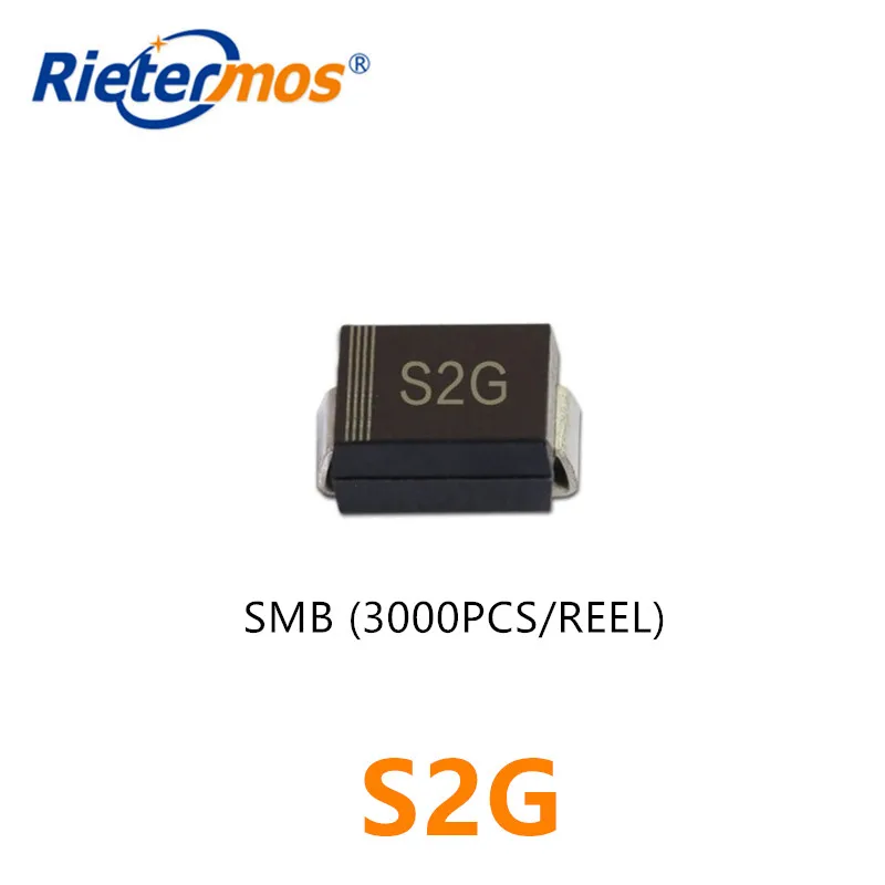 3000 шт. S2G S2GB SMB DO214AA 2A400V высокое качество | Электроника