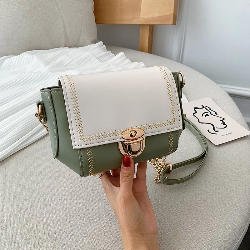

Fashion mini fresh 2019 summer new female ear car sewn air texture student chain oblique satchel