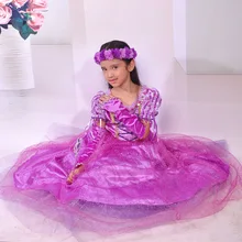 Fantasia Vestidos Kid Rapunzel Dress Halloween Christmas Child Rapunzel Princess Costumes for Children Girl Party Wear