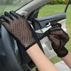 Women Summer Sexy Black Lace Gloves Mesh Hollow Breathable Sunscreen Short Paragraph Female High Elasticity Transparent Gloves ► Photo 2/6