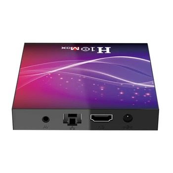 

H10 Max TV Box Smart Media Player Android 10.0 OS 2.4G WIFI 6K HDR 4K Set Top Box H616 TVbox IPTV BOX(US Plug,4+32G)