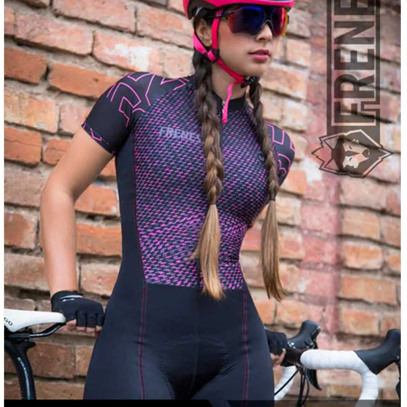 Pro Team триатлон костюм женский черный Велоспорт Джерси Skinsuit комбинезон Майо Одежда для велоспорта комплект с длинным рукавом - Цвет: 5
