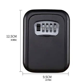 

Key Lock Box Wall Mounted Aluminum alloy Key Safe Box Weatherproof 7 Colour Key Storage Lock Box