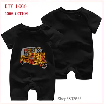 

2020 summer Indian Auto Typo baby boys romper short sleeve rompers newborn baby cute clothes for baby girls infant clothing sets