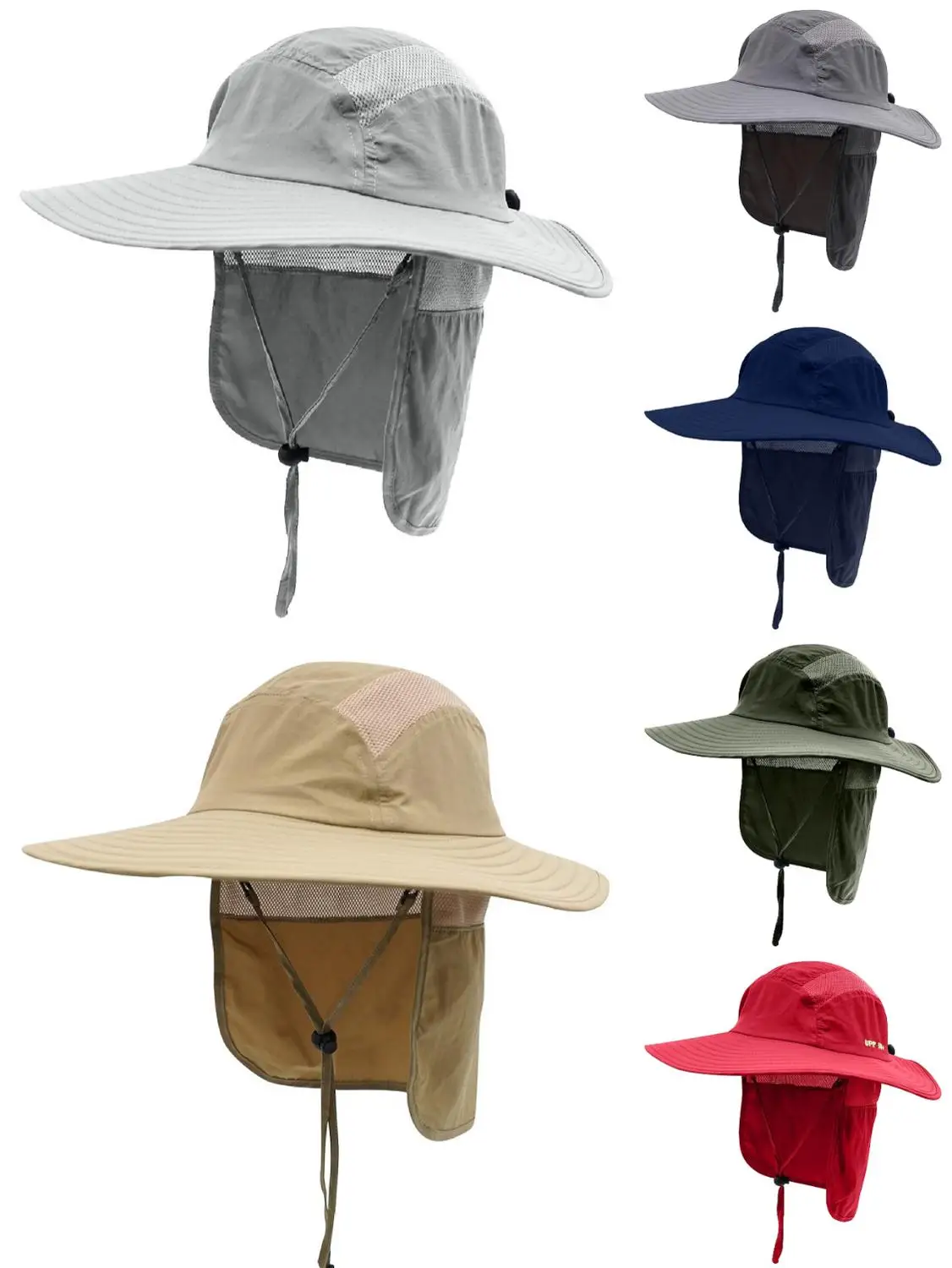 Masculino de Verão Proteção para Viseira Larga e Pescoço 50 + Boné de Proteção Conectyle Chapéu Ajustável Upf Aba
