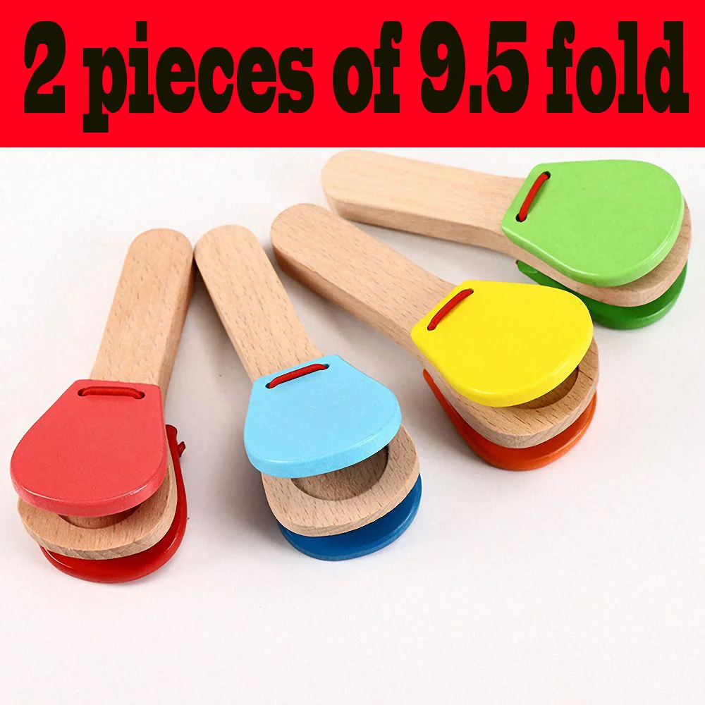 

Wooden Percussion Handle Clapping Castanets Board For Baby Musical Instrument Preschool Early Educational Toys For Children