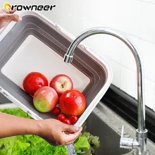 Household Folding Wash Basin Multifunctional Portable Collapsible Large Capacity Plastic Basin Kitchen Bathroom Washing Tools