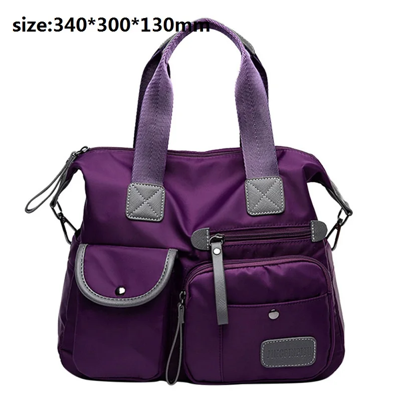Прямая поставка, многофункциональная Женская водонепроницаемая сумка, нейлоновая сумка-тоут для путешествий, сумки через плечо для женщин, Bolsa Feminina, сумки через плечо - Цвет: purple