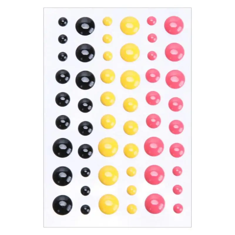 54pcs/pack Sugar Sprinkles Self- adhesive Enamel Dots Resin Sticker for Scrapbooking/ DIY Crafts/ Card Making Decoration