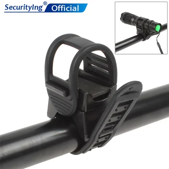 

SecurityIng Universal 360 Degree Adjustable Rubber Straps Bicycle Clip Flashlight Clamp Headlight Holder for LED Flashlights