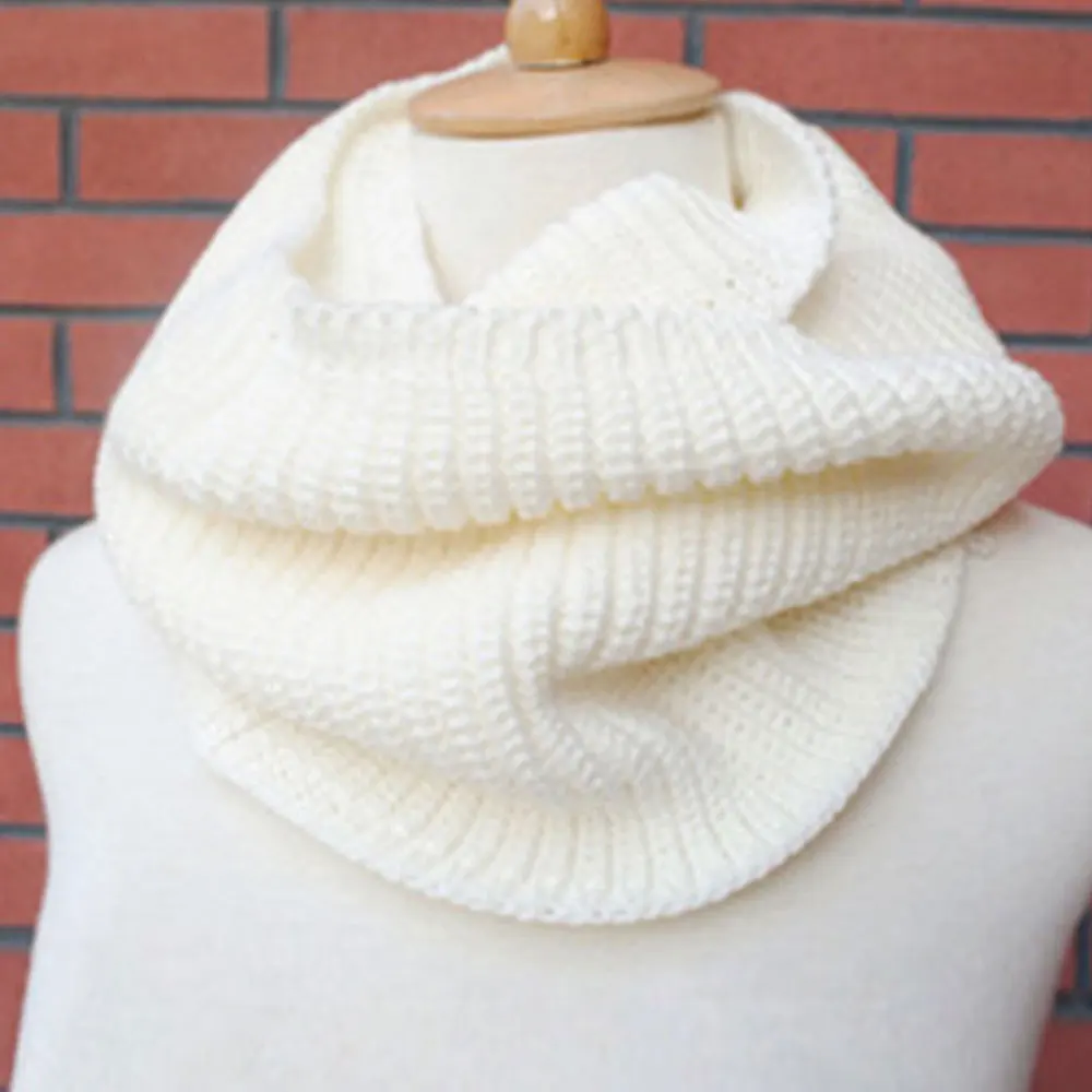 Useful Collar Gift Keep Warm 6 Color Knitted Ladies Neck Warmer Ski Circle Ring Scarf Knit Scarf Womens Scarves Fashion