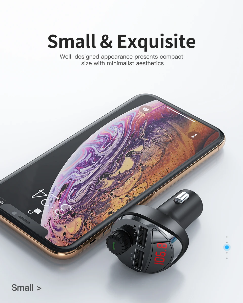 KUULAA автомобильное зарядное устройство с fm-передатчиком Bluetooth приемник аудио MP3 плеер TF карта Автомобильный комплект 3.4A двойное автомобильное usb-устройство для зарядки телефона