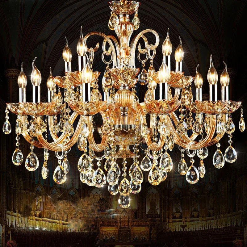 

Free Shipping Honey Crystal chandelier Living Room lustre sala de jantar cristal Modern Chandeliers Lighting Home Decoration