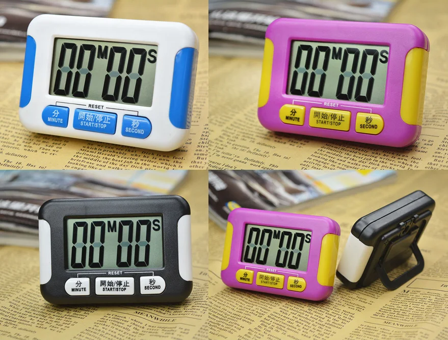 Kitchen Timer Digital Magnet Loud Cooking Food Big Digits LCD Countdown Count Up Alarm Clock Kitchen Tools Practical Supplies
