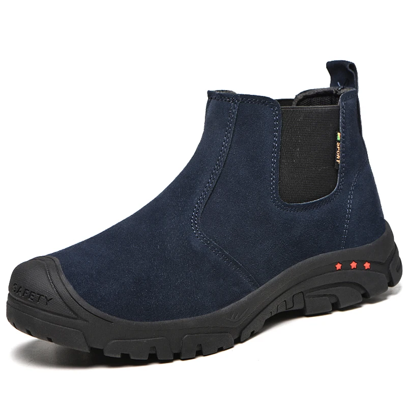 Safety Shoes Men Winter Boots Indestructible Work Boots New Chelsea Boots Men Welding Shoes PunctureProof Safety Boots Footwear