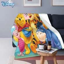 Disney – couverture en peluche pour enfants, motif ourson, peluche, flanelle, confortable, doux, pour adultes, cadeau d'hiver 