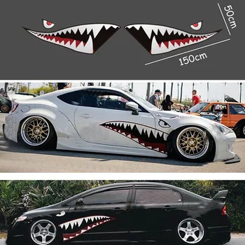 

Shark Mouth Teeth Stickers Graphics Car Waterproof High Quality Durable