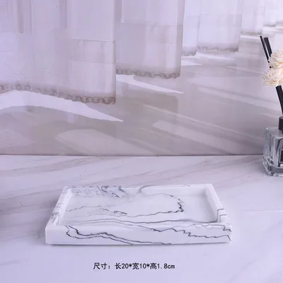 Имитация мрамора фотополимер класса люкс подставка для ванной подставка для разных мелочей гостиничные принадлежности лоток набор для ванной комнаты - Цвет: C